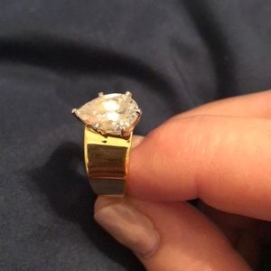 Gold plated CZ ring